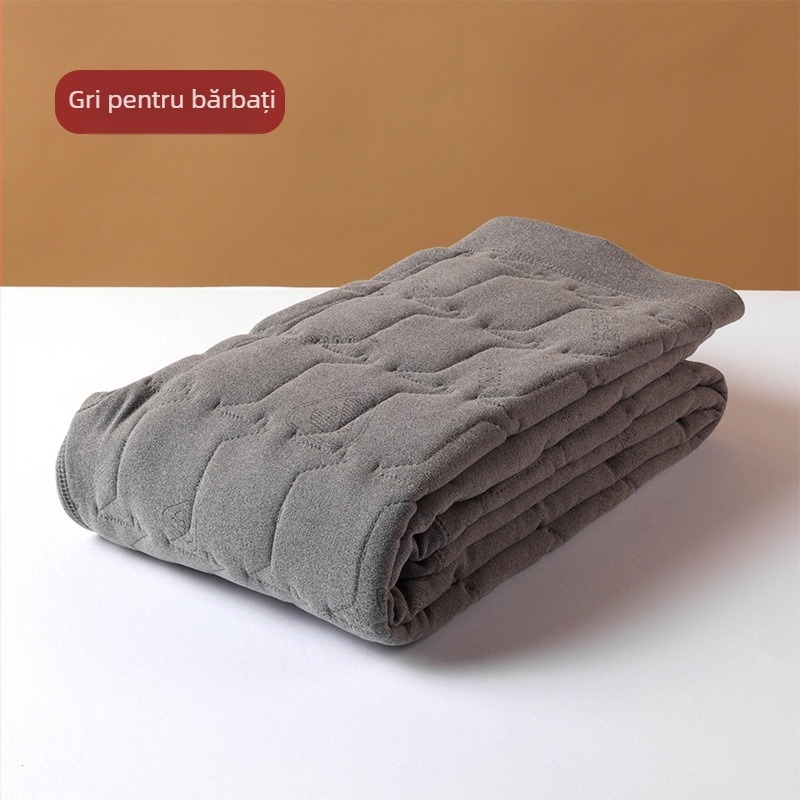 Pantaloni termici pentru copii, căptuți cu fleece, talie înaltă, 95% poliester + 5% spandex, toamnă-iarnă