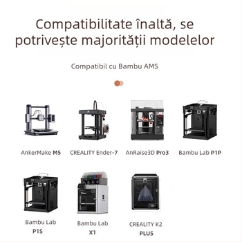 Filament PLA Silk pentru imprimare 3D, cu textură mătăsoasă; compatibil cu imprimante FDM; Material: PLA Silk; Precizie imprimare: ±0,02 mm; Greutate: 1 kg