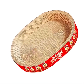 Placă de zgâriere pentru pisici din carton ondulat – Fu Meow, stil Lovable Wind, ambalaj 1 buc.