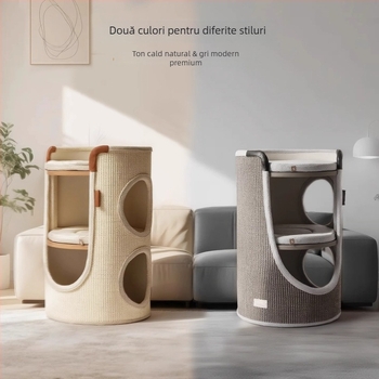 Hoopet Cadru de cățărare pentru pisici — design simplu, două etaje, din sisal, potrivit pisicilor de talie mică