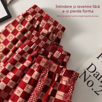 Boxeri de bărbați din bumbac, respirabili, talie medie, model în dungi/karo, design zodiac 2025