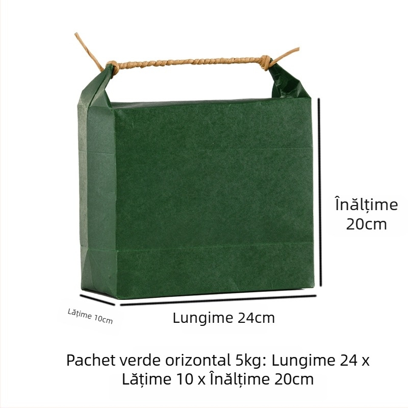 Sac de cadouri din hârtie kraft, stil retro, tăiere prin matriță și lipire; specificație: sac de orez