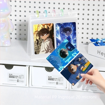 Album foto, album transparent pentru carduri de birou, copertă PP, legare loose-leaf, 10 pagini, imprimare logo, personalizare disponibilă