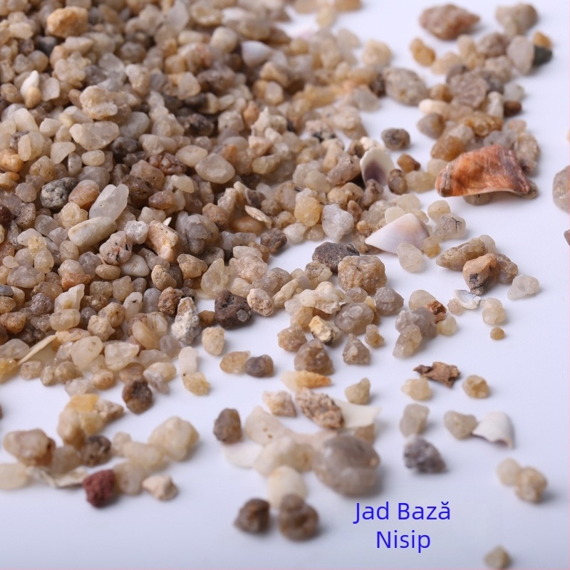 Pietre de peisaj pentru acvariu – nisip pentru fund cu bază din sticlă, pachet 25 kg, 250 g/buc, brand Huaying