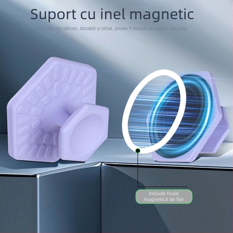 Suport magnetic pentru telefon, bază de birou, din plastic universal