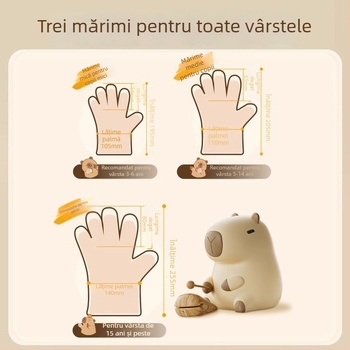 Mănuși de unică folosință pentru copii, de calitate alimentară, ambalate individual, PE întărite, transparente, anti-alunecare, pentru picnic în aer liber