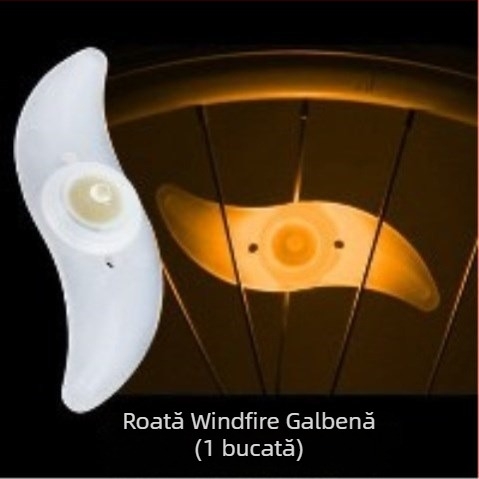 Lumină pentru roata bicicletei pentru adolescenți, cu efecte de clipire pentru plimbări nocturne — Amber; Fără personalizare; Fără import; Alte piețe