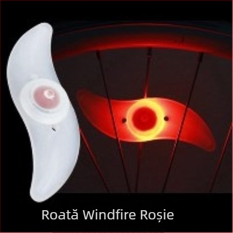 Lumină pentru roata bicicletei pentru adolescenți, cu efecte de clipire pentru plimbări nocturne — Amber; Fără personalizare; Fără import; Alte piețe