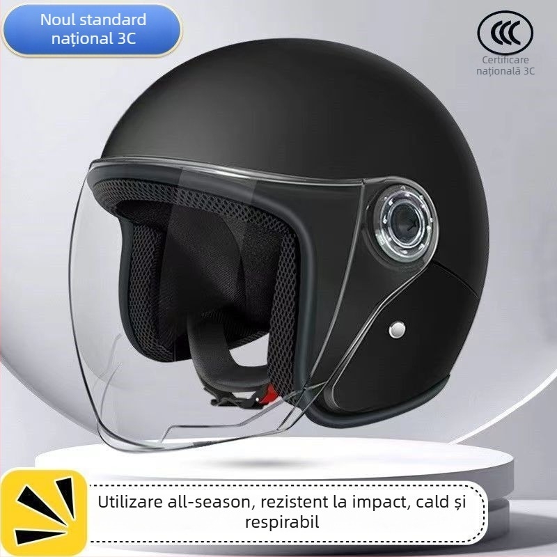 Casca pentru motocicletă și bicicletă electrică — Unisex, patru anotimpuri, cald cu design cu urechi duble; Model jwitWKMa; Personalizare: Da; Certificare: TCO99; Material: Altul; Potrivit pentru toți