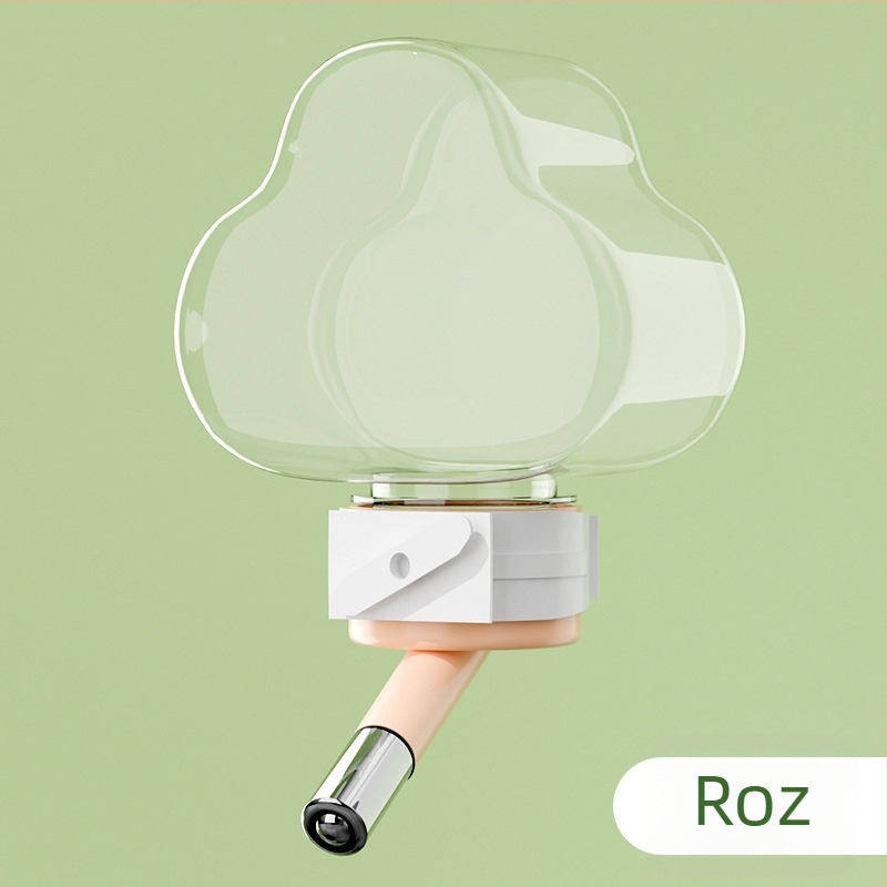 Sticlă de apă pentru hamster cu mecanism cu bilă rulantă, automată, transparentă, anti-scurgere (Material: PP+PC+Oțel inoxidabil; Origine: Shandong; Brand: Chengxi; Produs Nr.: Cloud Water Bottle)