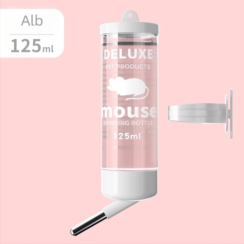 Sticlă de apă pentru hamster cu mecanism cu bilă rulantă, automată, transparentă, anti-scurgere (Material: PP+PC+Oțel inoxidabil; Origine: Shandong; Brand: Chengxi; Produs Nr.: Cloud Water Bottle)