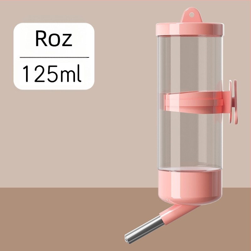 Sticlă de apă pentru hamster cu mecanism cu bilă rulantă, automată, transparentă, anti-scurgere (Material: PP+PC+Oțel inoxidabil; Origine: Shandong; Brand: Chengxi; Produs Nr.: Cloud Water Bottle)