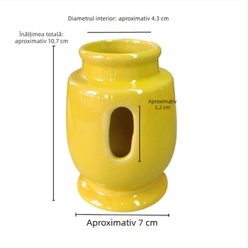 Hamster – sticlă ceramică de apă, bol de hrană și fântână cu bilă pe suport