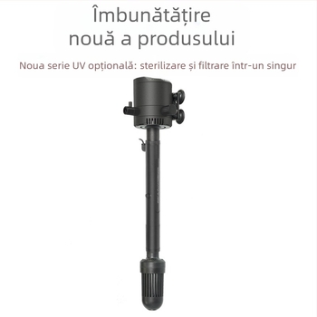 Haiyi pompă submersibilă pentru acvariu, cu filtru și aerare — design vertical, 3-in-1, greutate 0,375 kg