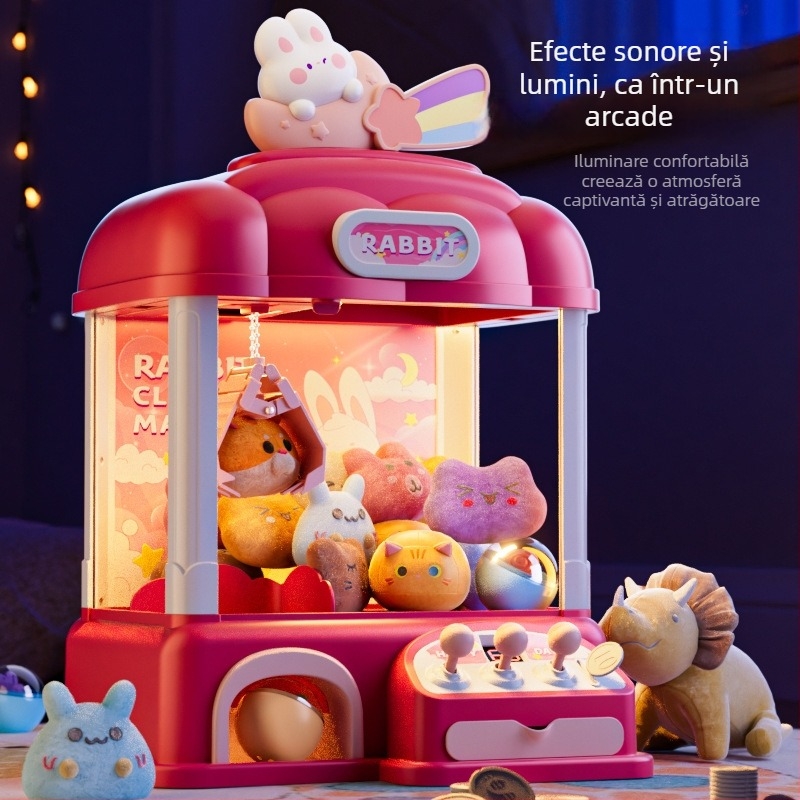 Mașină de prindere simulată pentru copii — joc interactiv cu efecte sonore reale, simulare multi-scenariu, coordonare mână-ochi, certificat 3C