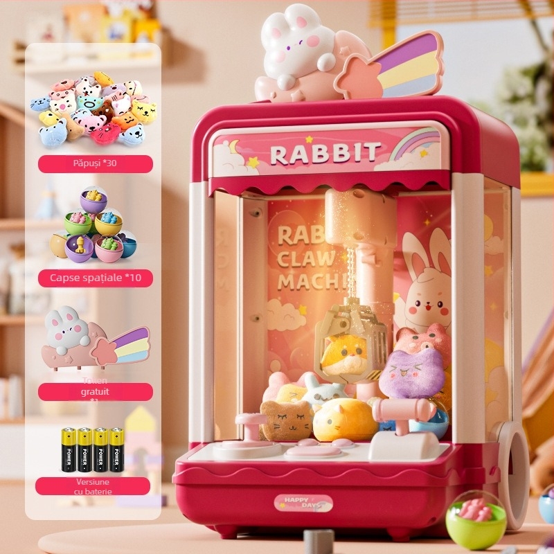 Mașină de prindere simulată pentru copii — joc interactiv cu efecte sonore reale, simulare multi-scenariu, coordonare mână-ochi, certificat 3C