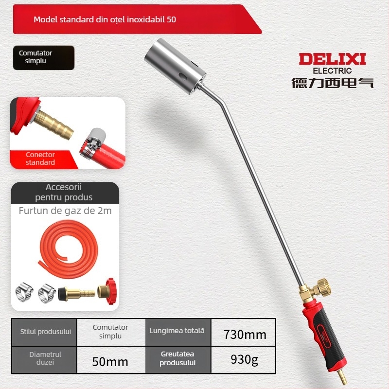 Delixi Electric pistol de spray din oțel inoxidabil pentru pig hair burning și impermeabilizare, dimensiuni variate