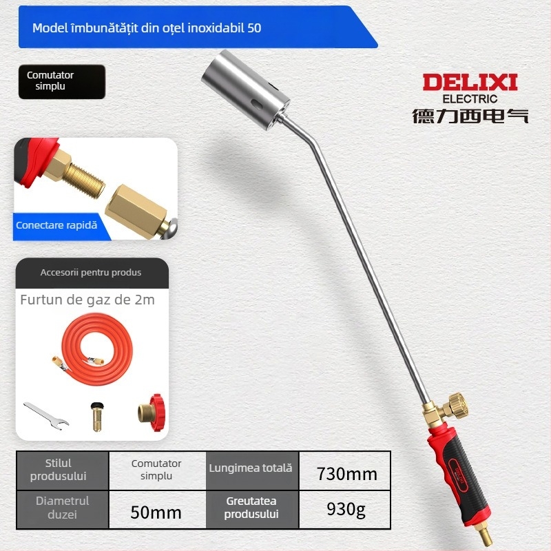 Delixi Electric pistol de spray din oțel inoxidabil pentru pig hair burning și impermeabilizare, dimensiuni variate