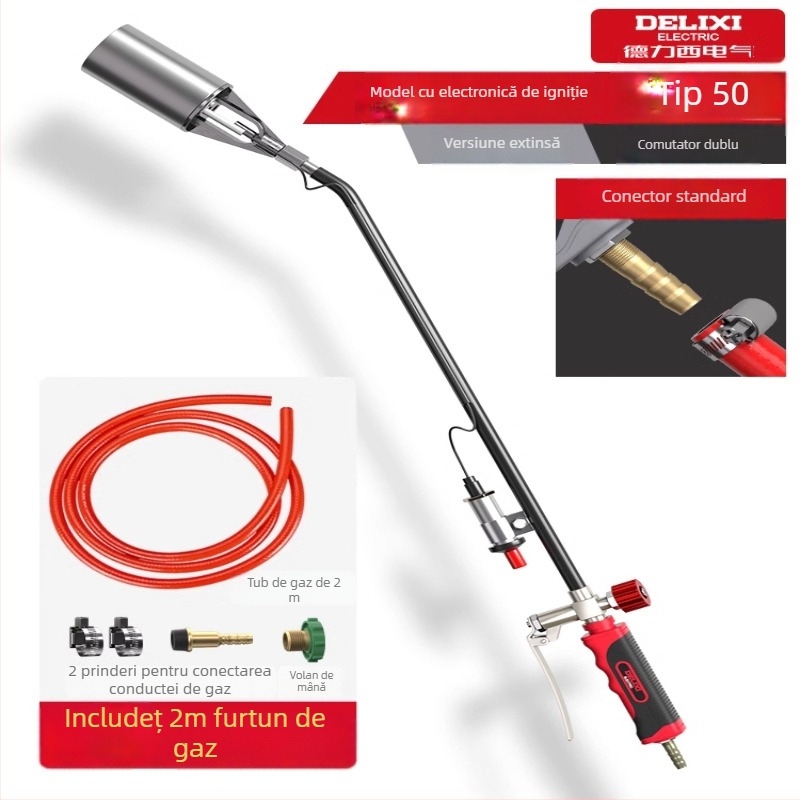 Delixi Electric pistol de spray din oțel inoxidabil pentru pig hair burning și impermeabilizare, dimensiuni variate