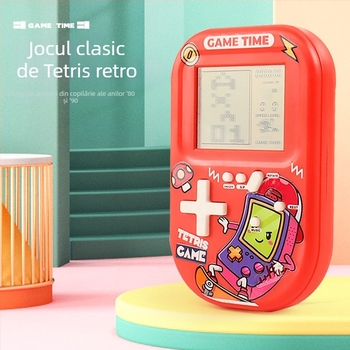 Consolă portabilă Tetris cu software original, stil retro nostalgic, memorie 1GB, pentru un singur jucător