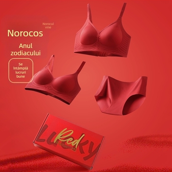 Set de lenjerie pentru femei fără cusături, cupa 3/4, cupă subțire modelată, fără inel de oțel, material: Nylon/Poliamidă 75%, închidere cu patru rânduri în spate