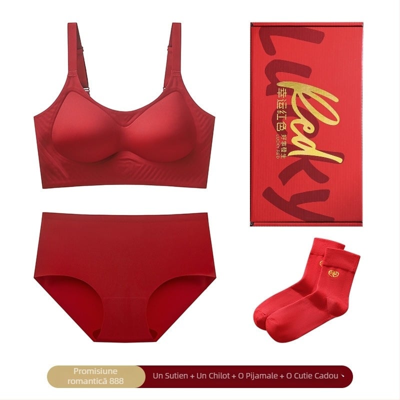 Set de lenjerie pentru femei fără cusături, cupa 3/4, cupă subțire modelată, fără inel de oțel, material: Nylon/Poliamidă 75%, închidere cu patru rânduri în spate
