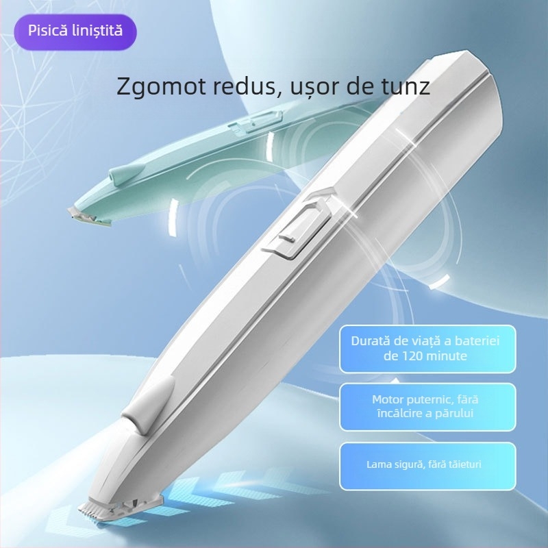 Nerve Cat trimmer electric pentru labele animalelor de companie cu LED – corp din plastic, pentru câini și pisici