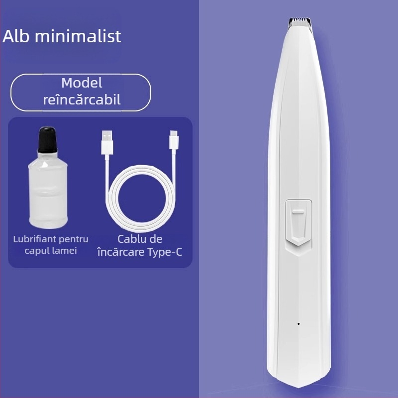 Nerve Cat trimmer electric pentru labele animalelor de companie cu LED – corp din plastic, pentru câini și pisici