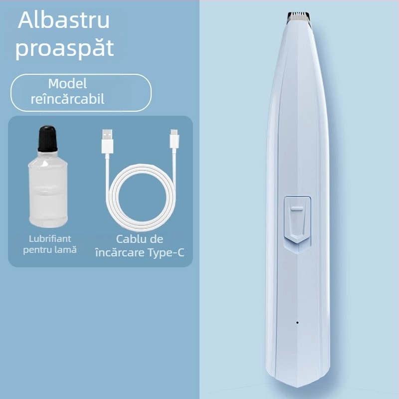 Nerve Cat trimmer electric pentru labele animalelor de companie cu LED – corp din plastic, pentru câini și pisici