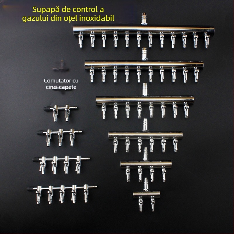 Regulator de flux de aer pentru acvariu din oțel inoxidabil – Ventil de reglare a aerului pentru pompă de oxigen