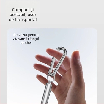 Instrument multifuncțional pentru telefoane: ac de îndepărtare SIM din aliaj de aluminiu, pensulă de curățare pentru căști și perie pentru compartimentul SIM/baterie, universal