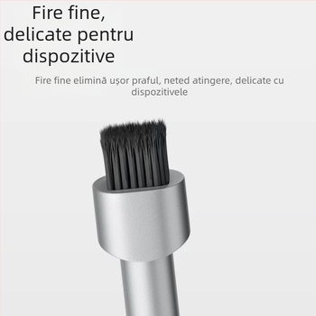 Instrument multifuncțional pentru telefoane: ac de îndepărtare SIM din aliaj de aluminiu, pensulă de curățare pentru căști și perie pentru compartimentul SIM/baterie, universal