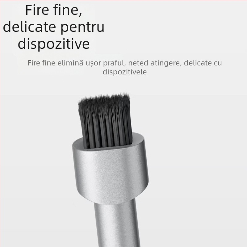 Instrument multifuncțional pentru telefoane: ac de îndepărtare SIM din aliaj de aluminiu, pensulă de curățare pentru căști și perie pentru compartimentul SIM/baterie, universal