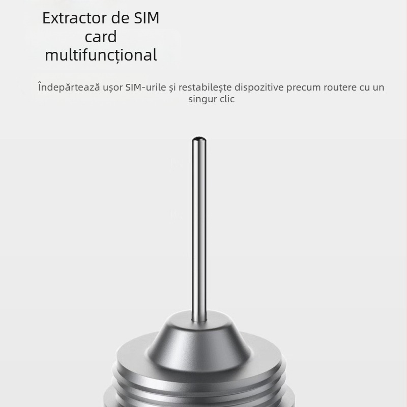Instrument multifuncțional pentru telefoane: ac de îndepărtare SIM din aliaj de aluminiu, pensulă de curățare pentru căști și perie pentru compartimentul SIM/baterie, universal