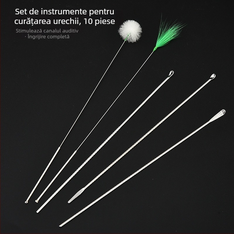 Set de linguri pentru urechi din oțel inoxidabil; cod produs Sj-004; neimportat.