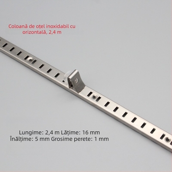 Stâlp în formă de A cu găuri transversale pentru dulapuri, aliaj oțel inoxidabil și aluminiu, turnare prin aliaj de aluminiu, model 002, Kaiqi Hardware