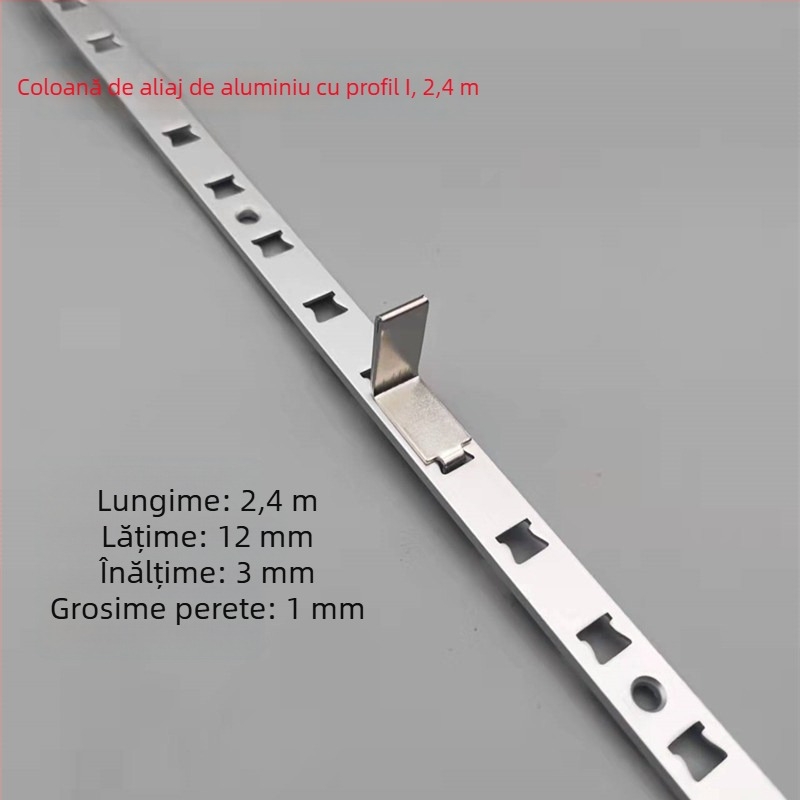 Stâlp în formă de A cu găuri transversale pentru dulapuri, aliaj oțel inoxidabil și aluminiu, turnare prin aliaj de aluminiu, model 002, Kaiqi Hardware