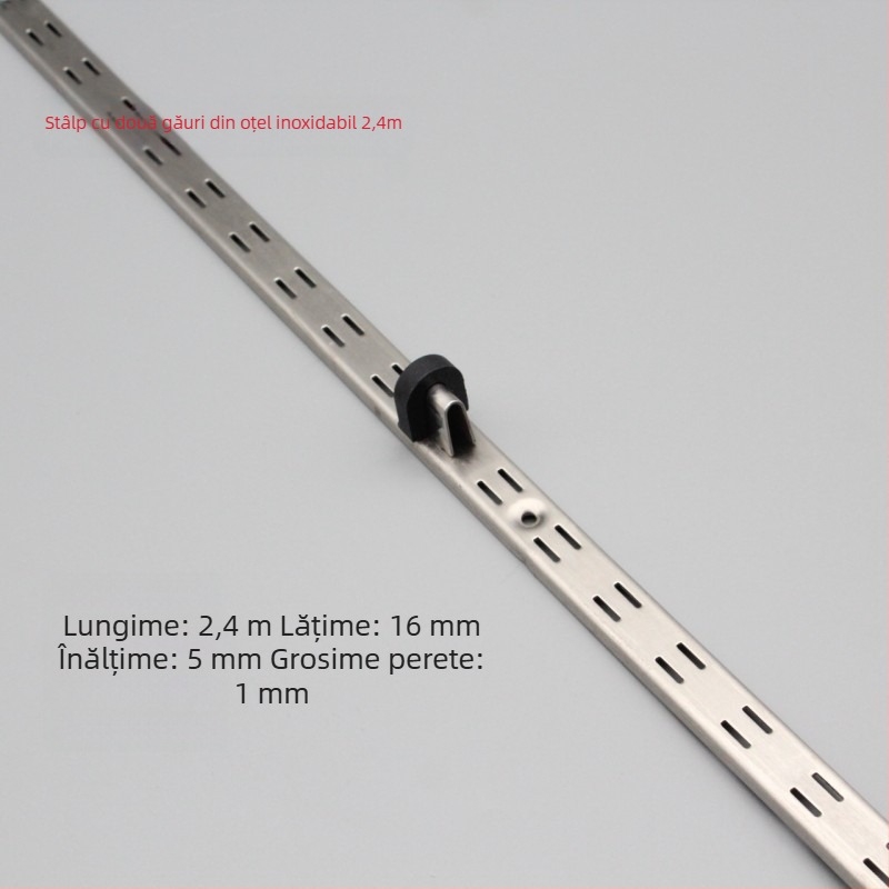 Stâlp în formă de A cu găuri transversale pentru dulapuri, aliaj oțel inoxidabil și aluminiu, turnare prin aliaj de aluminiu, model 002, Kaiqi Hardware