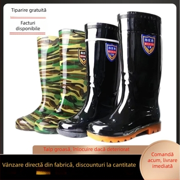 Ghete de ploaie din PVC, tibie înaltă, respirante și încălzite, antiderapante