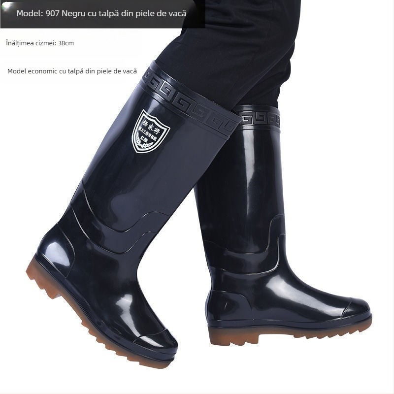 Ghete de ploaie din PVC, tibie înaltă, respirante și încălzite, antiderapante