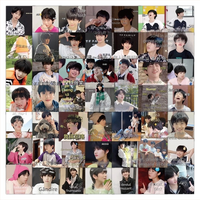 Set autocolante Rucheng, 63 foi, stil drăguț, imprimat, autoadeziv