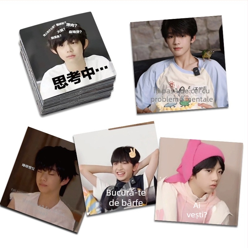 Set autocolante Rucheng, 63 foi, stil drăguț, imprimat, autoadeziv