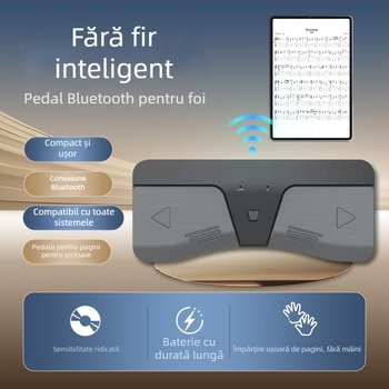 Întoarcător pedal pentru pagini muzicale pentru claviaturi electronice, carcasă ABS, model Music translator, ambalaj în cutie de carton