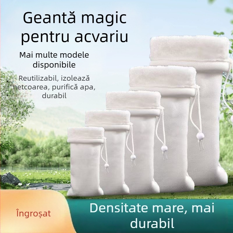 Sac de filtrare pentru acvariu - material din bumbac, mediu de filtrare Honeycomb, densitate mare, Naichong