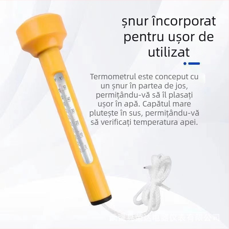Termometru pentru apă de mare cu corp din plastic/ oțel inoxidabil și manșon protector – termometru plutitor pentru acvacultură, Codul produsului 150, Clasă superioară