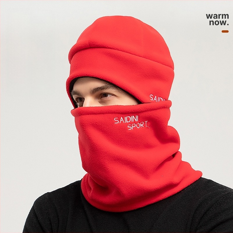 Set din două piese: pălărie și fular din fleece polar, unisex adulți, rezistent la vânt, căptușit cu fleece