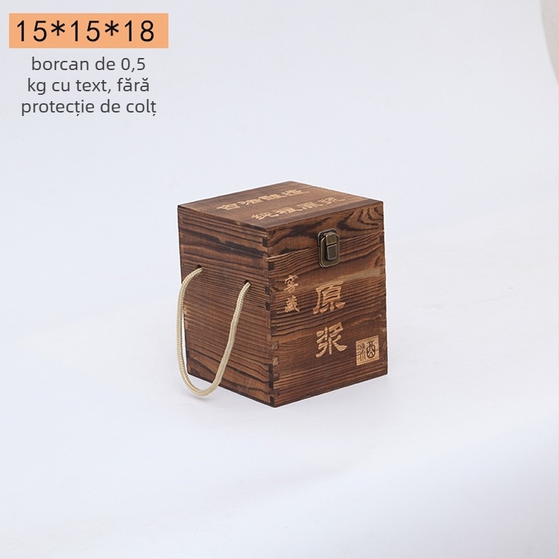 Cutie din lemn pentru vin pentru două sticle, gravată, lemn natural, interior personalizabil, model JXQ509