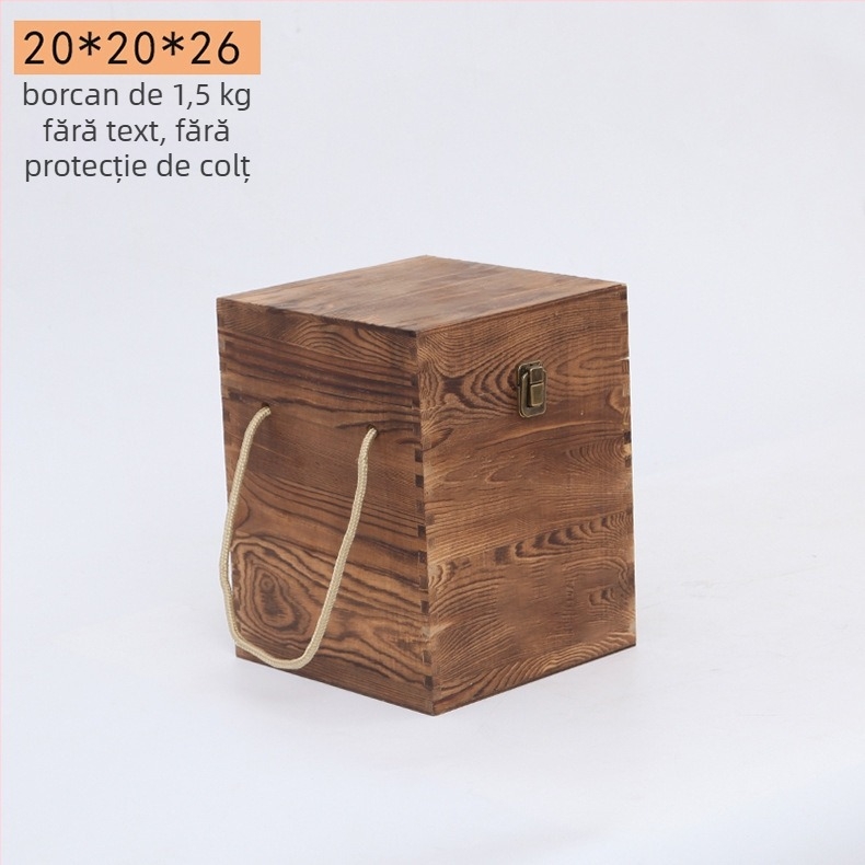 Cutie din lemn pentru vin pentru două sticle, gravată, lemn natural, interior personalizabil, model JXQ509