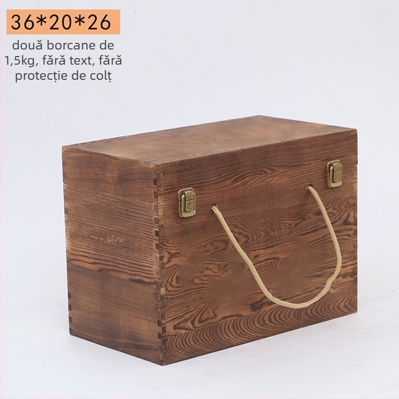 Cutie din lemn pentru vin pentru două sticle, gravată, lemn natural, interior personalizabil, model JXQ509