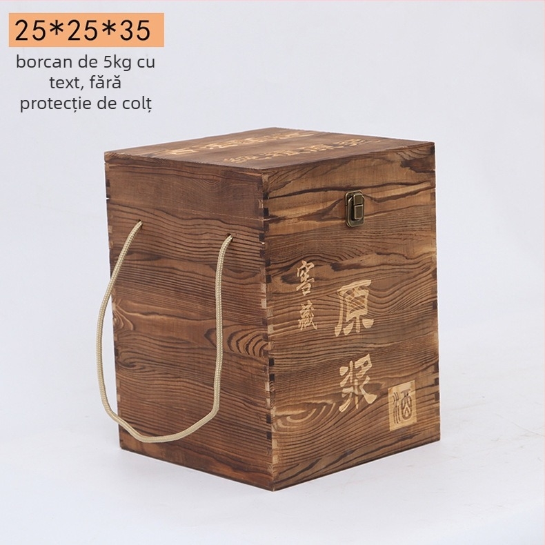 Cutie din lemn pentru vin pentru două sticle, gravată, lemn natural, interior personalizabil, model JXQ509